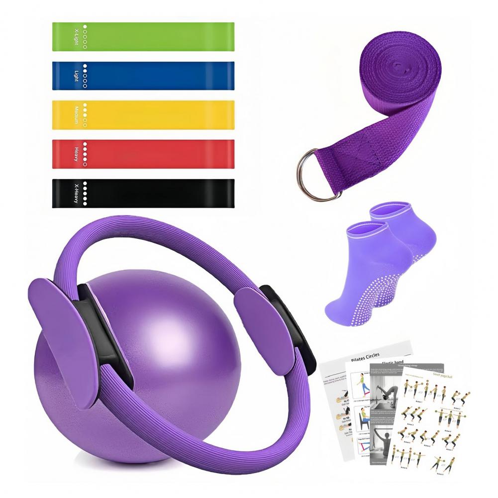 Набор для йоги и фитнеса из 9  – обзор и цена Pilates Yoga Resistance Ring